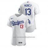 Camiseta Beisbol Hombre Los Angeles Dodgers Max Muncy Autentico Blanco