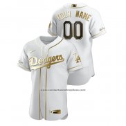 Camiseta Beisbol Hombre Los Angeles Dodgers Personalizada Golden Edition Authentic Blanco