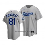 Camiseta Beisbol Hombre Los Angeles Dodgers Victor Gonzalez 2020 Replica Alterno Gris