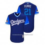 Camiseta Beisbol Hombre Los Angeles Dodgers Walker Buehler 2018 LLWS Players Weekend Ferris Azul