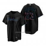 Camiseta Beisbol Hombre Miami Marlins Alex Jackson Replica Alterno Negro