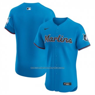 Camiseta Beisbol Hombre Miami Marlins Alterno 2 Elite Azul