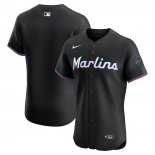 Camiseta Beisbol Hombre Miami Marlins Alterno Elite Negro