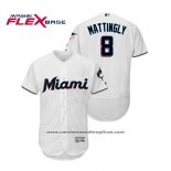 Camiseta Beisbol Hombre Miami Marlins Don Mattingly Flex Base Autentico Collection Primera 2019 Blanco