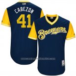 Camiseta Beisbol Hombre Milwaukee Brewers 2017 Little League World Series Junior Guerra Azul