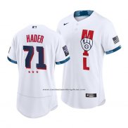 Camiseta Beisbol Hombre Milwaukee Brewers Josh Hader 2021 All Star Autentico Blanco