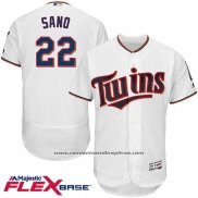 Camiseta Beisbol Hombre Minnesota Twins Miguel Sano 22 Blanco Flex Base Autentico Collection Jugador