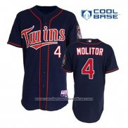 Camiseta Beisbol Hombre Minnesota Twins Paul Molitor 4 Azul Alterno Primera Cool Base