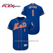 Camiseta Beisbol Hombre New York Mets Amed Rosario 150th Aniversario Patch Flex Base Azul