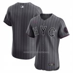 Camiseta Beisbol Hombre New York Mets City Connect Elite Gris