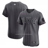 Camiseta Beisbol Hombre New York Mets City Connect Elite Gris