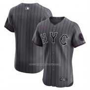 Camiseta Beisbol Hombre New York Mets City Connect Elite Gris