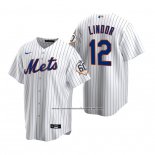 Camiseta Beisbol Hombre New York Mets Francisco Lindor Replica Blanco