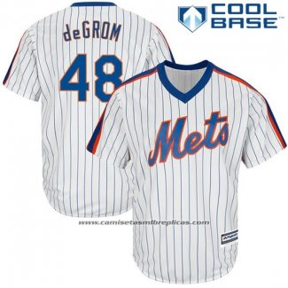 Camiseta Beisbol Hombre New York Mets Jacob Degrom Cool Base Blanco