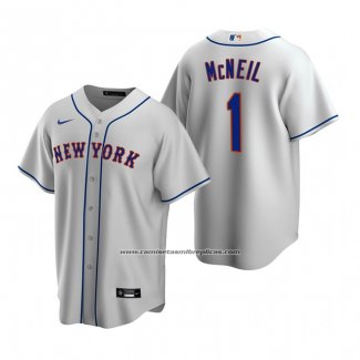 Camiseta Beisbol Hombre New York Mets Jeff Mcneil 1 Replica Road Gris