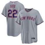 Camiseta Beisbol Hombre New York Mets Juan Soto Segunda Replica Gris