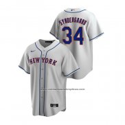 Camiseta Beisbol Hombre New York Mets Noah Syndergaard Replica Road Gris