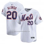Camiseta Beisbol Hombre New York Mets Pete Alonso Primera Limited Blanco