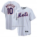 Camiseta Beisbol Hombre New York Mets Ronny Mauricio Home Replica Blanco