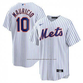 Camiseta Beisbol Hombre New York Mets Ronny Mauricio Home Replica Blanco