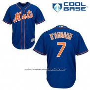Camiseta Beisbol Hombre New York Mets Travis D'arnaud 7 Azul Alterno Primera Cool Base