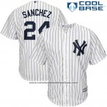 Camiseta Beisbol Hombre New York Yankees 24 Gary Sanchez Blanco Cool Base