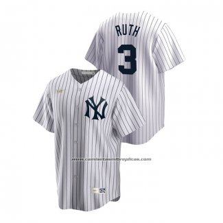 Camiseta Beisbol Hombre New York Yankees Babe Ruth Cooperstown Collection Primera Blanco