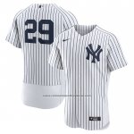 Camiseta Beisbol Hombre New York Yankees Catfish Hunter Primera Autentico Retired Blanco