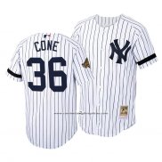 Camiseta Beisbol Hombre New York Yankees David Cone Cooperstown Collection Autentico Primera Blanco