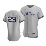 Camiseta Beisbol Hombre New York Yankees Gio Urshela Autentico Road Gris