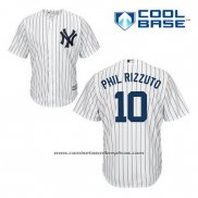 Camiseta Beisbol Hombre New York Yankees Phil Rizzuto 10 Blanco Primera Cool Base