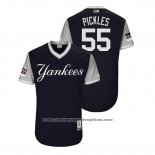 Camiseta Beisbol Hombre New York Yankees Sonny Gray 2018 LLWS Players Weekend Pickles Azul