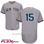 Camiseta Beisbol Hombre New York Yankees Thurman Munson Gris Flex Base Autentico Collection