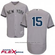 Camiseta Beisbol Hombre New York Yankees Thurman Munson Gris Flex Base Autentico Collection