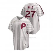 Camiseta Beisbol Hombre Philadelphia Phillies Aaron Nola Cooperstown Collection Primera Blanco