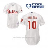 Camiseta Beisbol Hombre Philadelphia Phillies Darren Daulton 10 Blanco Primera Cool Base