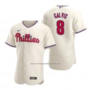 Camiseta Beisbol Hombre Philadelphia Phillies Freddy Galvis Autentico Alterno Crema