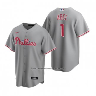 Camiseta Beisbol Hombre Philadelphia Phillies Mick Abel Replica 2020 Gris