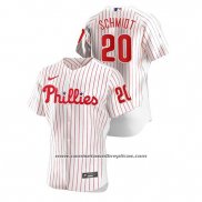 Camiseta Beisbol Hombre Philadelphia Phillies Mike Schmidt Autentico Blanco