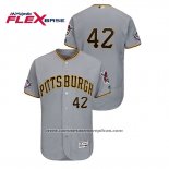 Camiseta Beisbol Hombre Pittsburgh Pirates 2019 Jackie Robinson Day Flex Base Gris