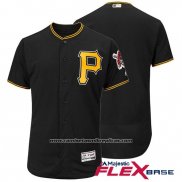 Camiseta Beisbol Hombre Pittsburgh Pirates Flex Base Negro Autentico Collection