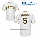 Camiseta Beisbol Hombre Pittsburgh Pirates Josh Harrison 5 Blanco Primera Cool Base