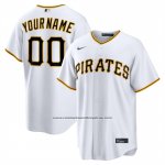 Camiseta Beisbol Hombre Pittsburgh Pirates Primera Replica Personalizada Blanco1
