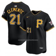 Camiseta Beisbol Hombre Pittsburgh Pirates Roberto Clemente Alterno Limited Negro