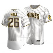 Camiseta Beisbol Hombre San Diego Padres Austin Nola Autentico Primera Blanco