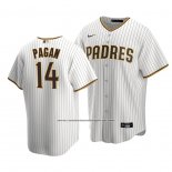 Camiseta Beisbol Hombre San Diego Padres Emilio Pagan Replica Primera Marron Blanco