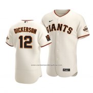 Camiseta Beisbol Hombre San Francisco Giants Alex Dickerson Autentico Primera Crema