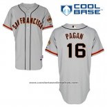 Camiseta Beisbol Hombre San Francisco Giants Angel Pagan 16 Gris Cool Base