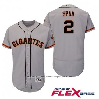 Camiseta Beisbol Hombre San Francisco Giants Denard Span Gris Hispanic Heritage Flex Base