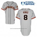 Camiseta Beisbol Hombre San Francisco Giants Hunter Pence 8 Gris Cool Base